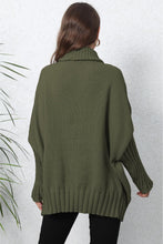 Load image into Gallery viewer, Turtle Neck Long Sleeve Ribbed Sweater
