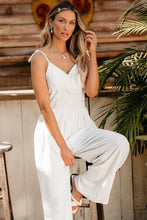 Load image into Gallery viewer, Wide Leg Jumpsuit | Spaghetti Straps Pleated High Waist
