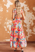 Load image into Gallery viewer, Maxi Dress | Printed Tie Shoulder Tiered Dress
