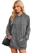 Load image into Gallery viewer, Gray Mineral Wash Kangaroo Pocket Drawstring Pullover Hoodie | Tops/Sweatshirts &amp; Hoodies
