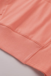 Orange Batwing Sleeve Pocketed Henley Hoodie | Tops/Sweatshirts & Hoodies