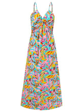 Load image into Gallery viewer, Womens Cami Dress | Twisted Printed V-Neck Cami Dress | maxi dress
