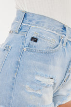 Load image into Gallery viewer, Kancan Distressed Button Fly Denim Shorts | Blue Jeans
