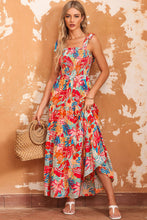 Load image into Gallery viewer, Maxi Dress | Printed Tie Shoulder Tiered Dress
