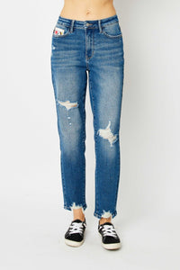 Judy Blue Slim Jeans | Full Size Distressed