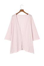 Load image into Gallery viewer, Pink Sheer Lightweight Knit Long Sleeve Cardigan
