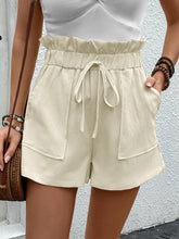 Load image into Gallery viewer, High Waist Shorts | Paperbag Shorts with Pockets
