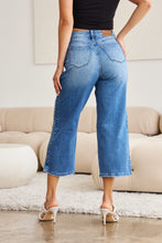 Load image into Gallery viewer, Judy Blue Full Size Braid Side Detail Wide Leg Jeans | Blue Jeans
