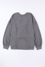 Load image into Gallery viewer, Gray Exposed Seam Twist Open Back Oversized Sweatshirt
