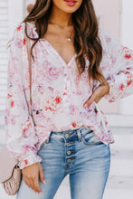 Load image into Gallery viewer, Multicolour Vibrant Floral Printed Ruffle Trim Blouse | Tops/Blouses &amp; Shirts
