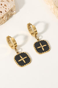 Plus Sign Square Drop Earrings