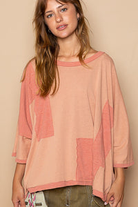 Oversized T-Shirt | Frayed Edge Patchwork