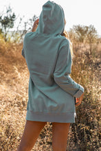 Load image into Gallery viewer, Blue Kangaroo Pocket Oversized Hoodie with Slits | Tops/Sweatshirts &amp; Hoodies
