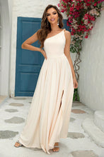 Load image into Gallery viewer, Formal Gown | One-Shoulder Split Maxi Dress
