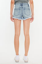 Load image into Gallery viewer, Kancan High Rise Frayed Hem Denim Shorts | Blue Jeans
