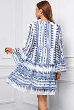 Load image into Gallery viewer, Tiered Dress | Flared Sleeves Printed Dress
