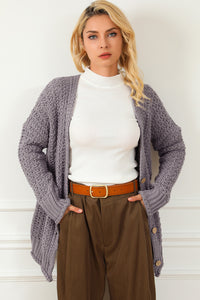 Cable Knit Cardigan | Vintage Button Front