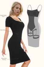 Load image into Gallery viewer, Basic Bae Full Size Built-In Shapewear Square Neck Short Sleeve Dress
