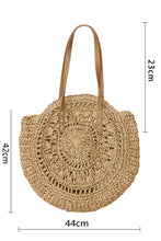 Load image into Gallery viewer, Camel Bohemian Straw Woven Round One Shoulder Bag | Shoes &amp; Bags/Shoulder Bags
