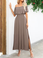 Load image into Gallery viewer, Maxi Dress | Off-Shoulder Slit Long Dress
