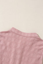 Load image into Gallery viewer, Pink Lattice Textured Split Neck Tank Top | Tops/Tank Tops
