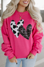 Load image into Gallery viewer, Graphic Sweatshirt | Strawberry Pink Double Heart Patch
