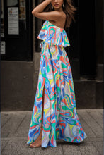 Load image into Gallery viewer, Maxi Dress | Slit Printed Tube Maxi Dress
