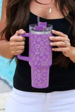 Load image into Gallery viewer, Double Insulated Cup | Purple Leopard Spotted Stainless
