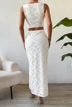 Load image into Gallery viewer, Top Skirt Set | Lace Round Neck Top &amp; Skirt
