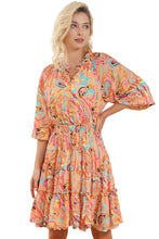 Load image into Gallery viewer, Multicolour Paisley Print Frilled Mini Dress | Dresses/Mini Dresses
