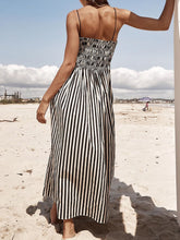 Load image into Gallery viewer, Cami Dress | Smocked Striped Square Neck Dress
