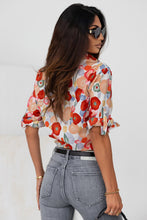 Load image into Gallery viewer, Multicolor Floral Print Bracelet Sleeve Shirt
