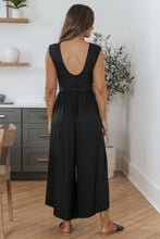 Load image into Gallery viewer, Black Open Back Wide Leg Jumpsuit | Bottoms/Jumpsuits &amp; Rompers
