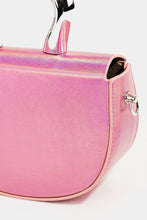 Load image into Gallery viewer, Pink Glossy Semi Circle Top Handle Bag
