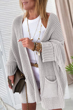 Load image into Gallery viewer, Gray Oversized Fold Over Sleeve Sweater Cardigan | Tops/Sweaters &amp; Cardigans
