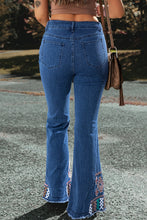 Load image into Gallery viewer, Embroidered Bootcut Jeans | Blue Jeans
