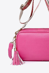 Leather Tassel Cross Body Satchel Bag