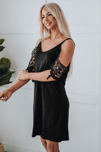 Black Cold Shoulder Mini Dress | Dresses/Mini Dresses