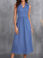 Load image into Gallery viewer, Midi Dress | Ruched Sleeveless Dress
