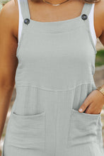 Load image into Gallery viewer, Gray Textured Wide Leg Overall with Pockets | Bottoms/Pants &amp; Culotte
