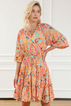 Load image into Gallery viewer, Multicolour Paisley Print Frilled Mini Dress | Dresses/Mini Dresses
