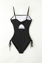 Load image into Gallery viewer, Women Swimsuit-Drawstring Spaghetti Strap One-Piece Swimwear | Swimwear/One Piece Swimsuit
