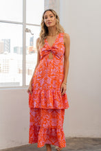 Load image into Gallery viewer, Maxi Sleeveless Dress | Full Size Floral Ruffled Dress
