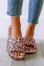 Load image into Gallery viewer, Pink Leopard Print Thick Sole Slip On Slippers | Shoes &amp; Bags/Slippers
