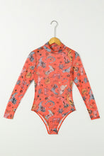 Load image into Gallery viewer, Orange Rodeo Bound Printed Long Sleeve Bodysuit
