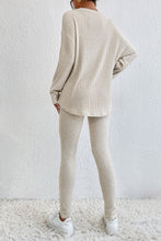 Load image into Gallery viewer, Skinny Pants Set | Apricot Knit Loose Long Sleeve Top Pants
