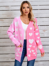 Load image into Gallery viewer, Angel Wing Hearts Long Sleeve Cardigan
