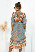 Load image into Gallery viewer, Bohemian Dress | Printed V Neck Dress
