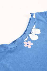 Sky Blue Crew Neck Tank Top | Tops/Tank Tops