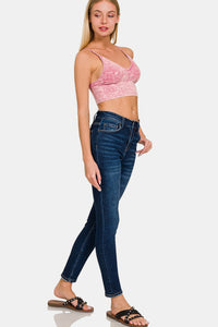 Womens Bralette | Pink Zenana Washed Ribbed Bra Padded Cami | bralette